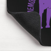 Erinnerungen Problem Lila Elefanten und Text Heime Mousepad (Ecke)