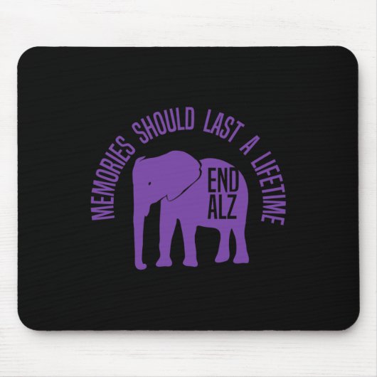 Erinnerungen Problem Lila Elefanten und Text Heime Mousepad (Vorne)
