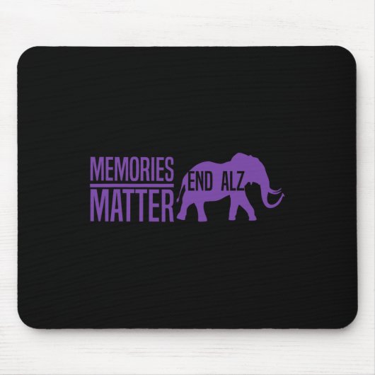 Erinnerungen Problem Lila Elefanten und Text Heime Mousepad (Vorne)