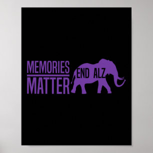 Erinnerungen Problem Lila Elefanten und Text Heime Poster