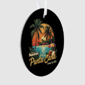Erinnerungen Punta Cana Familienreise 2025 Ornament (Vorderseite)