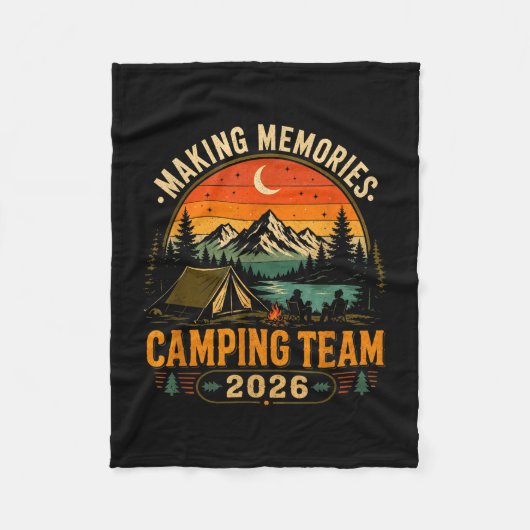 Erinnerungen schaffen Camping-Team 2026 passend Fleecedecke (Vorderseite)