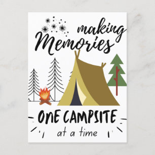 Erinnerungen schaffen, ein Campingplatz nach dem a Postkarte