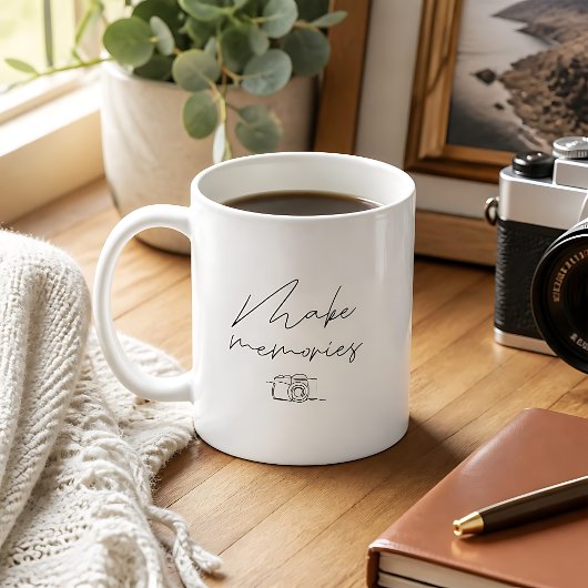 Erinnerungen schaffen kaffeetasse