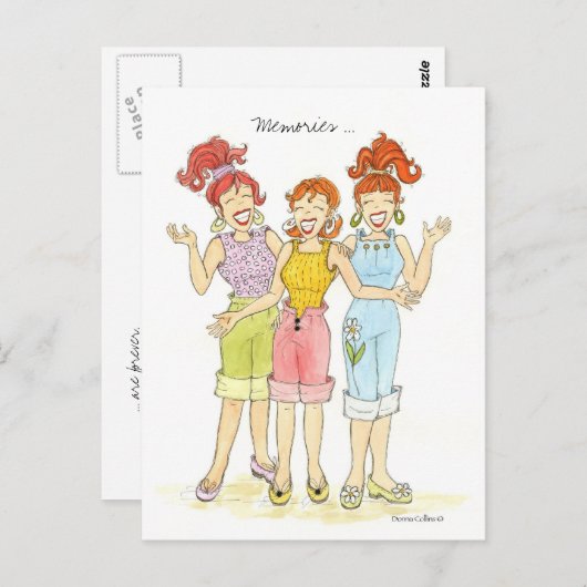 Erinnerungen sind ewig. postkarte (Vorne/Hinten)