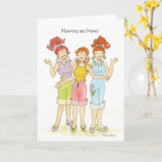 Erinnerungen sind Forever Card Karte (Gelbe Blume)