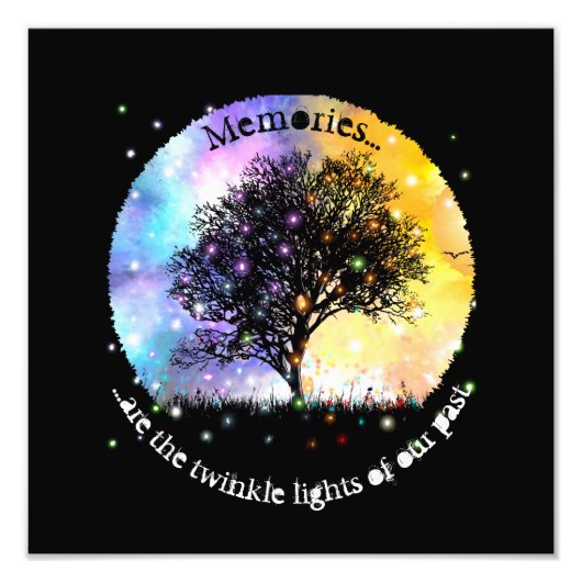 Erinnerungen sind funkelnde Lichter kosmischer Him Fotodruck (Vorne)