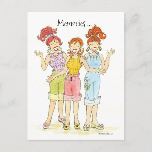 Erinnerungen sind für immer Postkarte (Vorderseite)