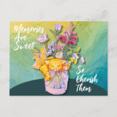 Erinnerungen sind süß, so krübig sie postkarte (Vorderseite)