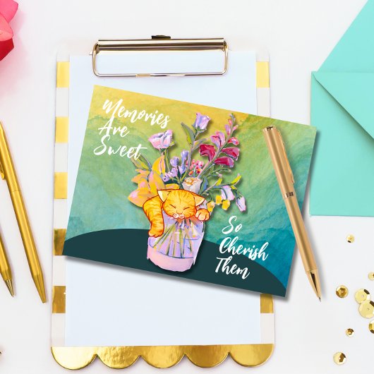 Erinnerungen sind süß, so krübig sie postkarte