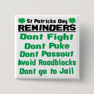 Erinnerungen St. Patricks Tages Button