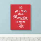 Erinnerungen typografischer Wandkunst Leinwanddruck (Insitu (Holzboden))