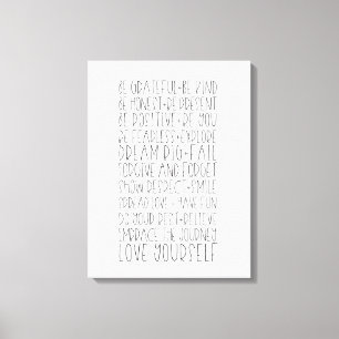 Erinnerungen unterschreiben leinwanddruck