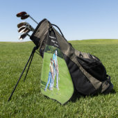 Erinnerungen Väter Tag Foto Geschenk Schwarz Golfhandtuch (Gras)