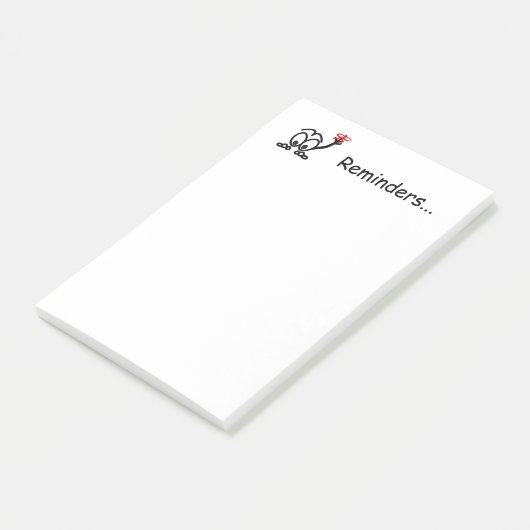 Erinnerungen vergessen Sie nicht 4x6 Post-it Klebezettel (angewinkelt)