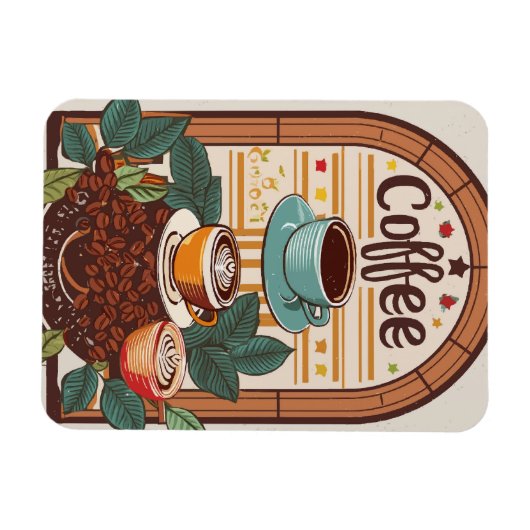 Erinnerungen: Vintage Kaffeehäuser Magnet (Horizontal)