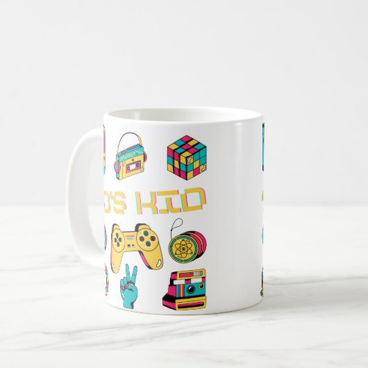 Erinnerungen von 90er KID Kaffeetasse (Vorderseite Links)