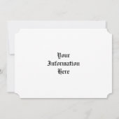 Erinnerungen von Kamelot Einladung (Rückseite)