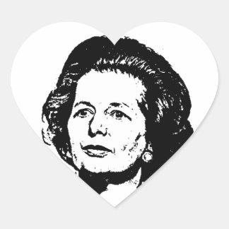 Erinnerungen von Margaret Thatcher Herz-Aufkleber