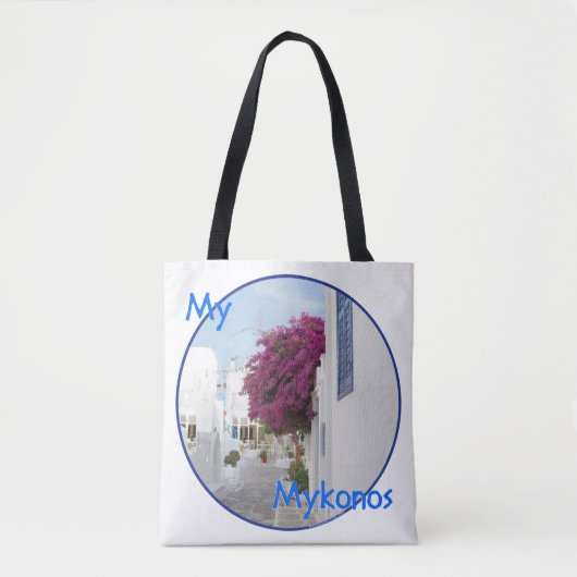 Erinnerungen von Mykonos Tasche (Vorderseite)