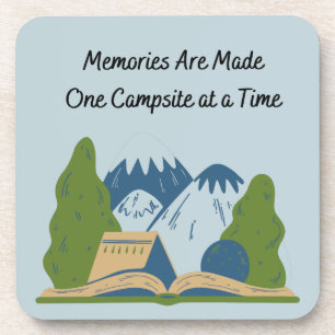 Erinnerungen werden jeweils auf einem Campingplatz Getränkeuntersetzer