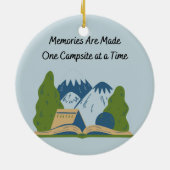 Erinnerungen werden jeweils auf einem Campingplatz Keramik Ornament (Hinten)