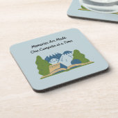 Erinnerungen werden jeweils zu einem Campingplatz Getränkeuntersetzer (Linke Seite)