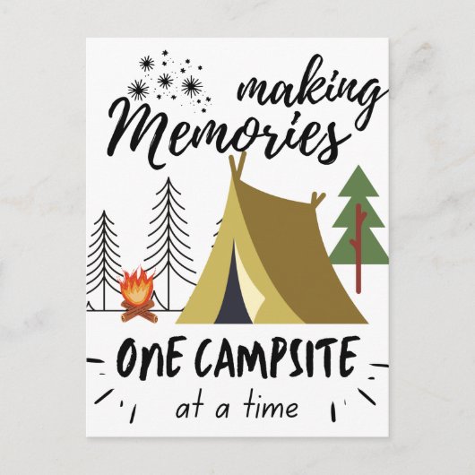 Erinnerungen zu einem Campingplatz nach dem andere Postkarte (Vorderseite)