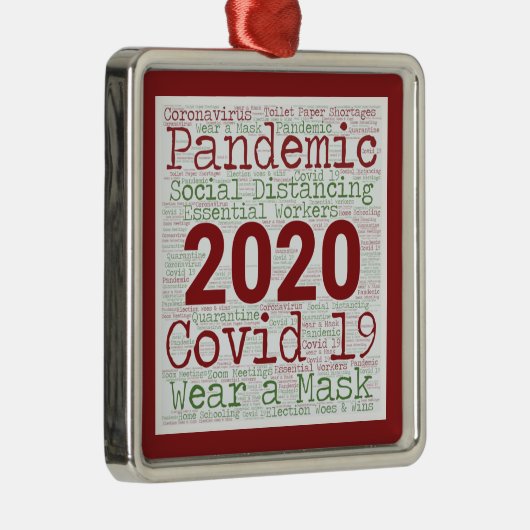 Erinnerungen zum Jahr 2020 Ornament Aus Metall (Rechts)