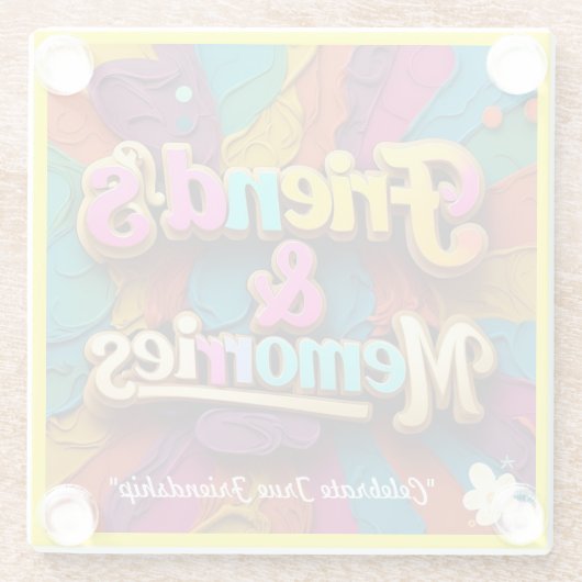 "Erinnerungen zum Vermögen" Glasuntersetzer (Rückseite)