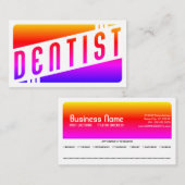 Erinnerungen zur Zahnarztpraxis Terminkarte (Vorne/Hinten)