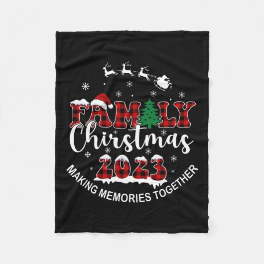 Erinnerungen zusammenstellen Buffalo Kariert Famil Fleecedecke (Vorderseite)