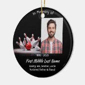 Erinnerungs-Andenken Bowling-Kugel Keramik Ornament (Links)