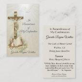 Erinnerungs-Andenken-Sakrament der Bestätigung Visitenkarte (Vorne/Hinten)