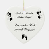 Erinnerungs Hängeornament Keramik Ornament (Hinten)