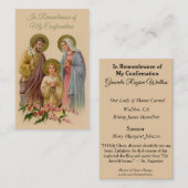 Erinnerungs-heilige Familien-Bestätigungs-heilige Visitenkarte (Vorne/Hinten)