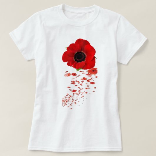 Erinnerungs-Mohnblumen-T - Shirt (Design vorne)
