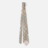 Erinnerungs-Patchwork-Quilt mit versteckter Nachri Krawatte (Rückseite)