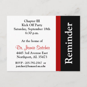 Erinnerungs-Posten card5 Einladungspostkarte