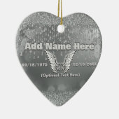 Erinnerungs - Silber-Risse Keramikornament (Rechts)