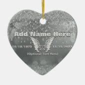 Erinnerungs - Silber-Risse Keramikornament (Vorne)
