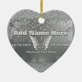 Erinnerungs - Silber-Risse Keramikornament