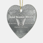 Erinnerungs - Silber-Risse Keramikornament (Links)