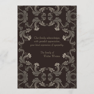 Erinnerungs-Trauerfall danken Ihnen Anmerkungen Dankeskarte