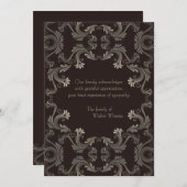 Erinnerungs-Trauerfall danken Ihnen Anmerkungen Dankeskarte (Vorne/Hinten)