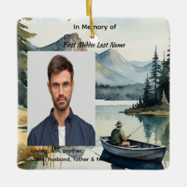 Erinnerungsandenken Angel Lake im Boot Keramikornament
