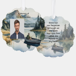 Erinnerungsandenken Angel Lake im Boot Ornament Karte