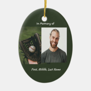 Erinnerungsandenken Baseballspieler  Keramik Ornament