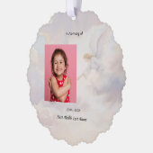 Erinnerungsandenken Engel greift Ornament Karte (Links)