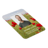 Erinnerungsandenken Feld Rote Mohnblume Magnet (Rechte Seite)